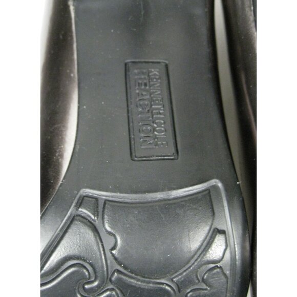 Kenneth Cole Reaction Peep Toe Pumps Dark Silver I Am Rich 3 In Heel Size 8 1/2 - Picture 10 of 10